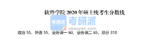 2020年同濟(jì)大學(xué)軟件學(xué)院碩士研究生統(tǒng)考分?jǐn)?shù)線